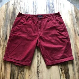 Express Red Bermuda Shorts Casual Style